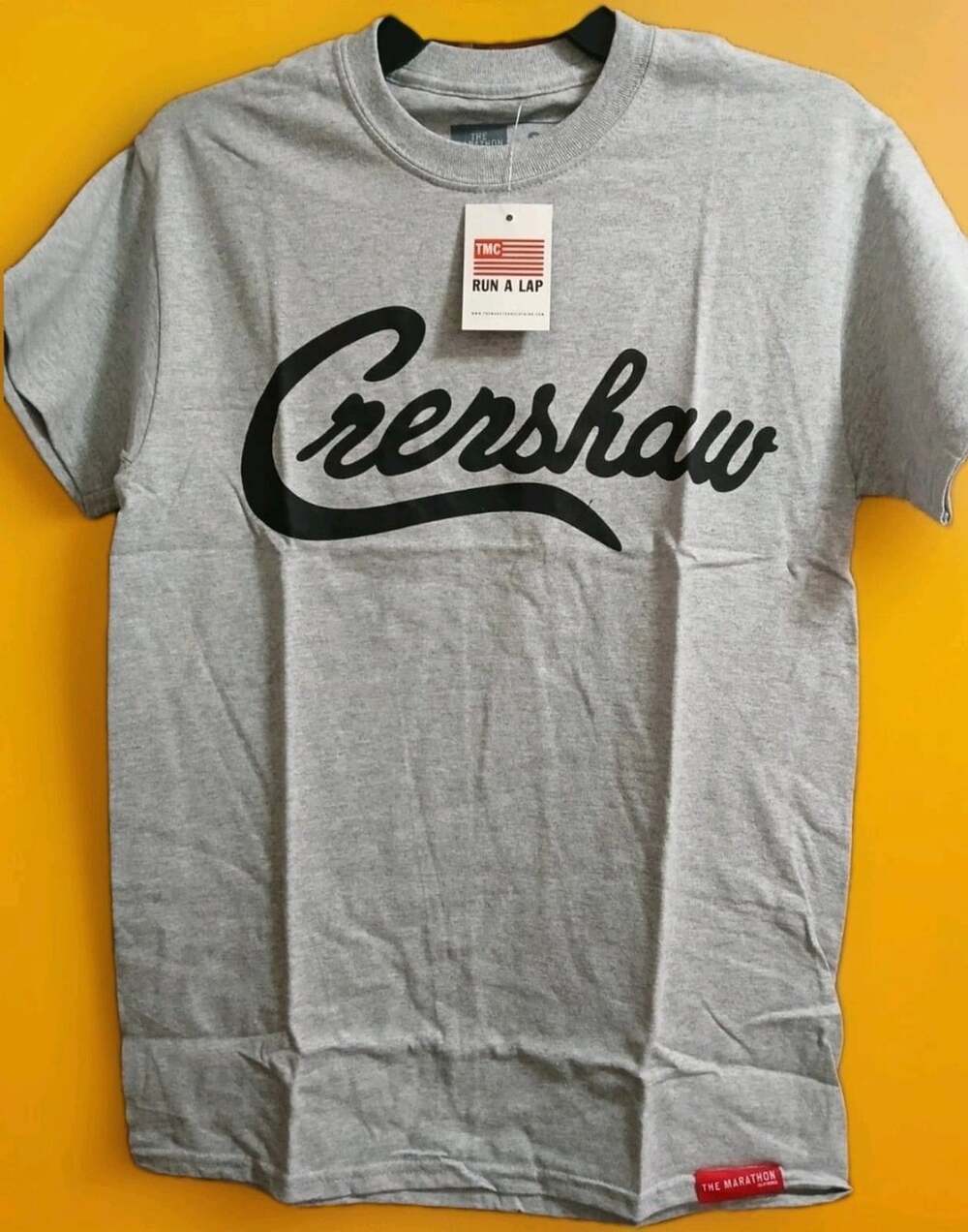 The Marathon Clothing Crenshaw Nipsey Hussle T-Shirt Gray Small NWT New D30